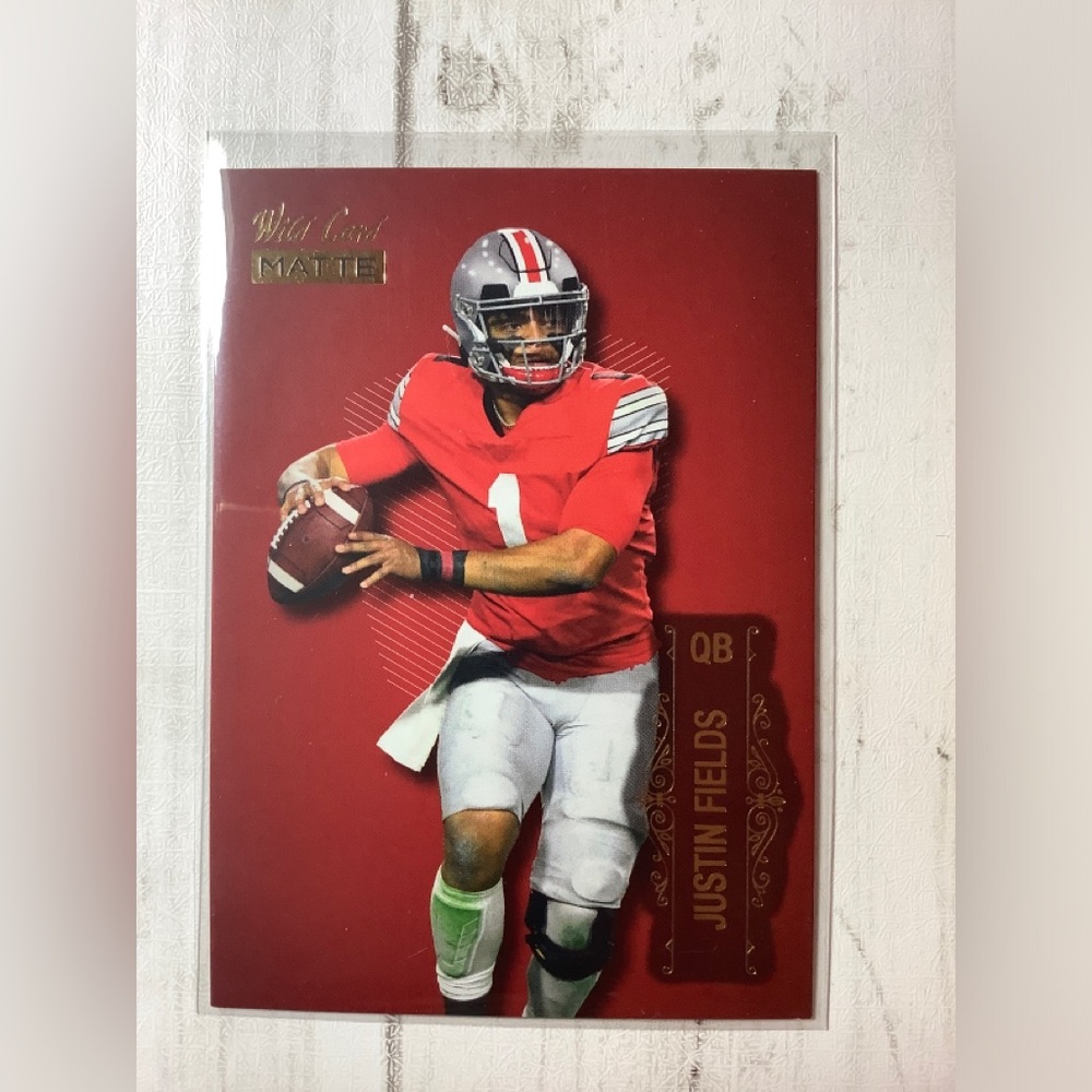 2021 Wild Card Matte Football Red Justin Fields #LBC-4 Gold